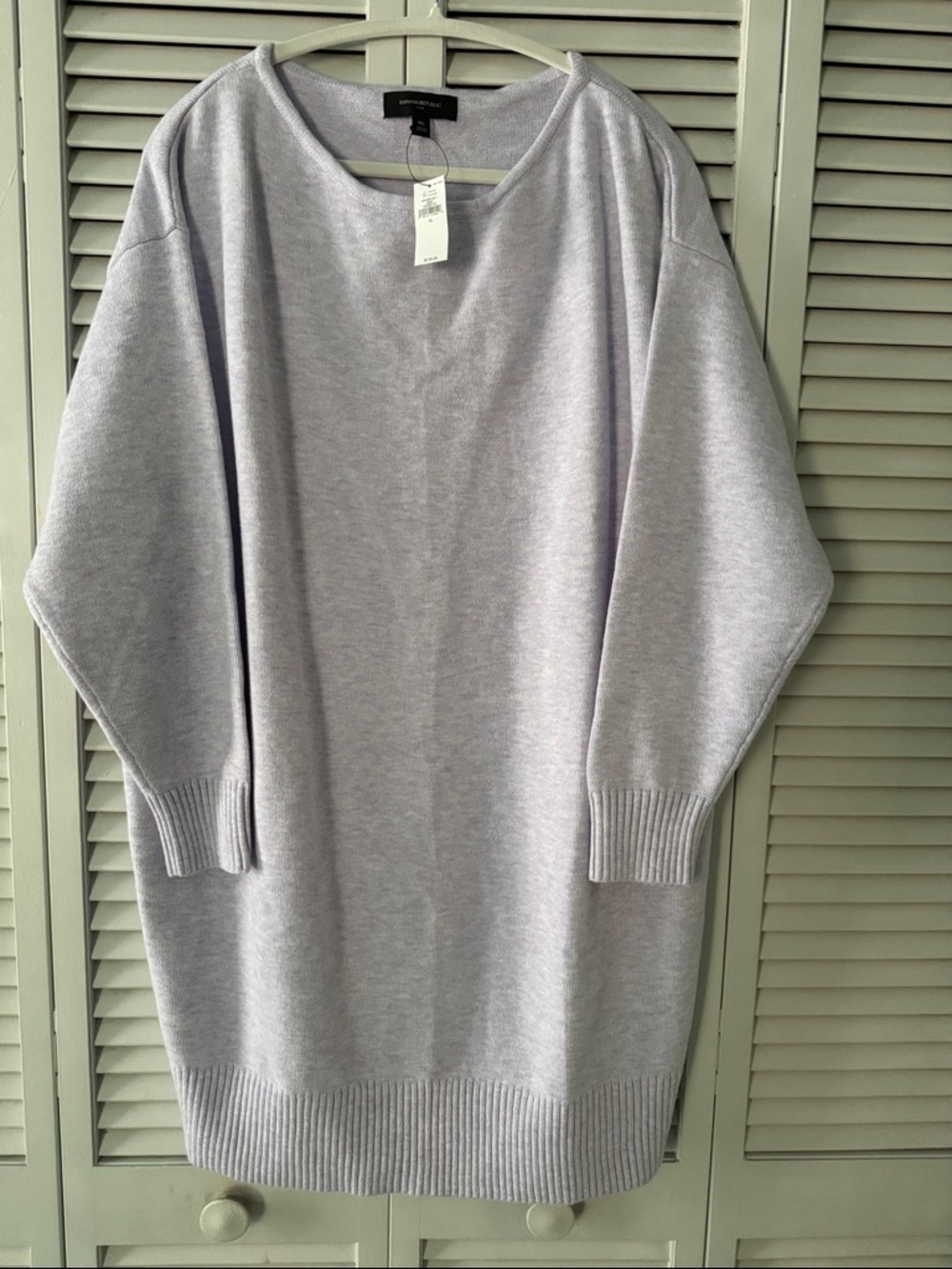 Banana Republic Light Lavender Crewneck Dolman Sweater Dress